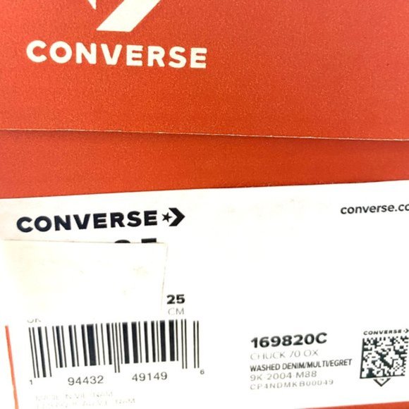 💖MEGA SALE💖Converse CHUCK 70 Shoes Men’s Canvas Low Washed Horses 169820C - Picture 8 of 9
